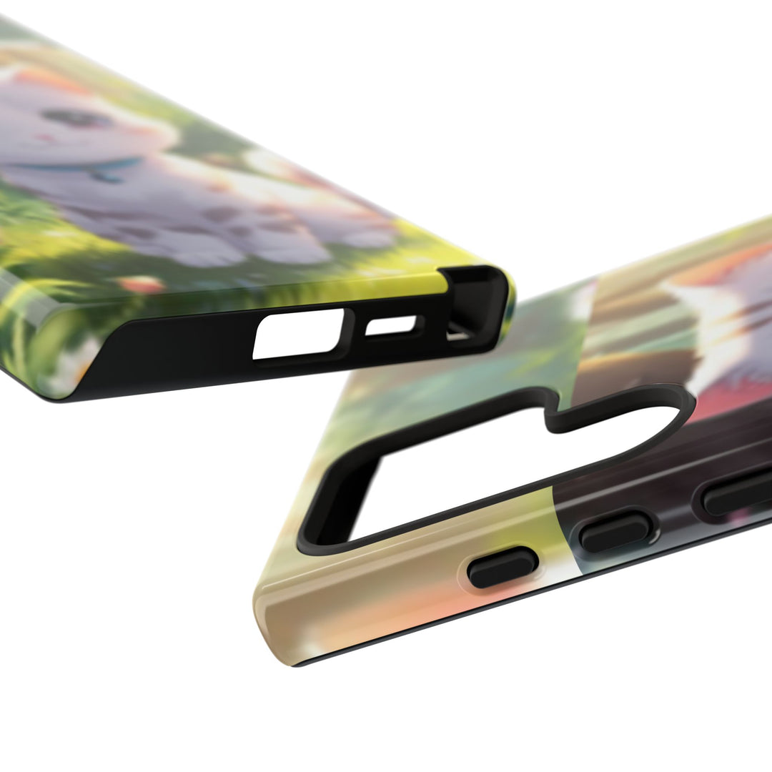 Cute Ai Cat Phone Case - Tough Protection with Floral Design for Cat Lovers
