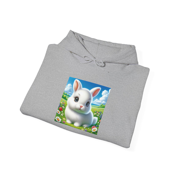 Cute Bunny Hooded Sweatshirt for Animal Lovers, Cozy Apparel for Spring, Easter Gift, Gift for Kids, Casual Wear