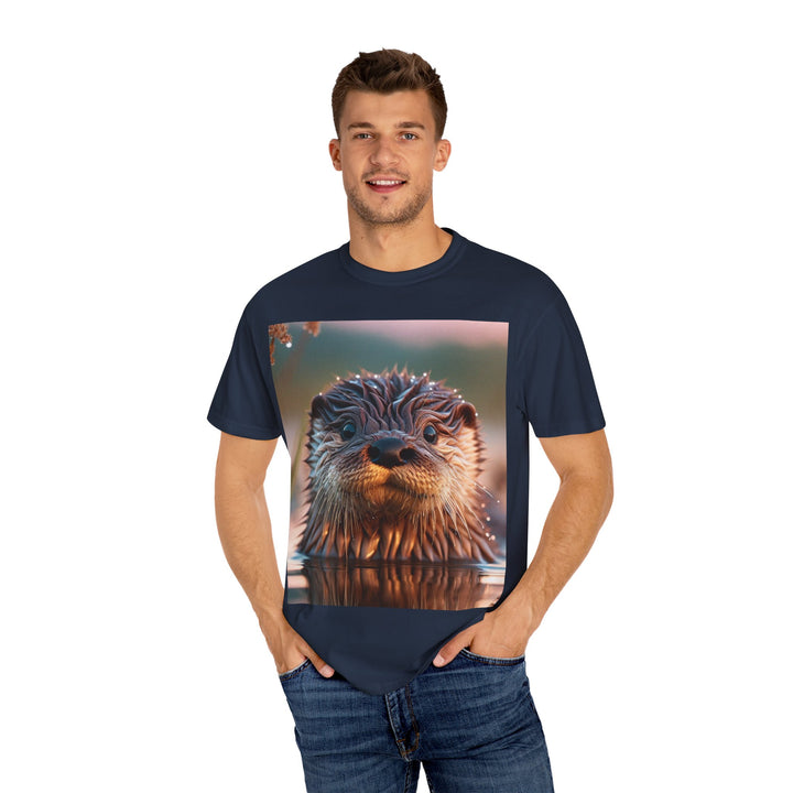 Whimsical Otter Unisex Garment-Dyed T-Shirt - Perfect for Nature Lovers