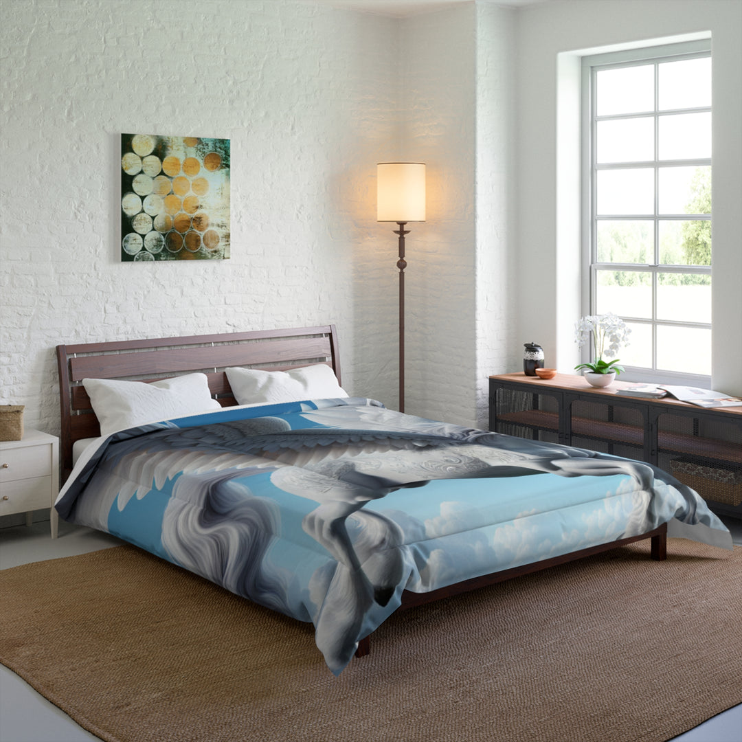 Fantasy Pegasus Comforter, Magical Bedding Set, Unicorn Dream Decor, Cozy Home Accessories, Gifts for Horse Lovers