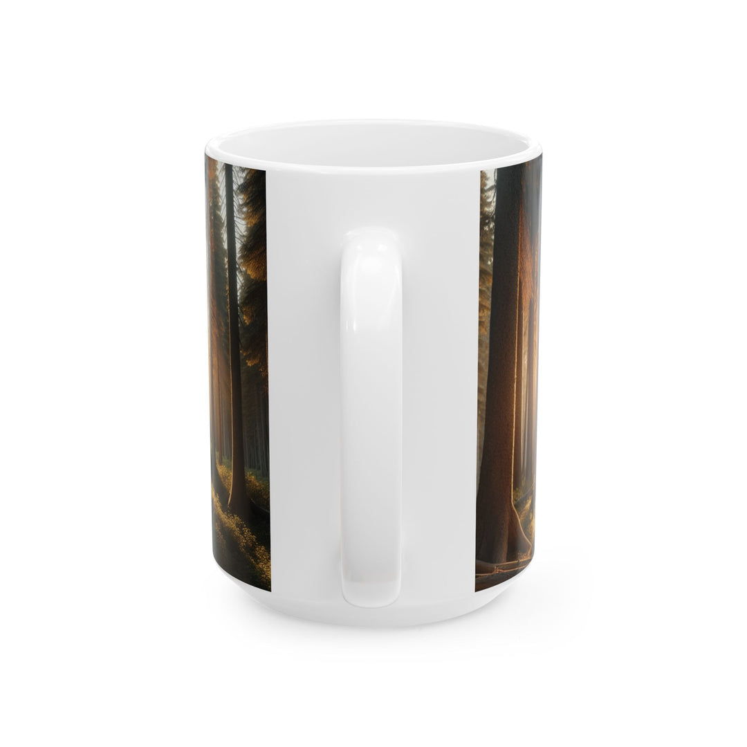Nature-Inspired Bear Ceramic Mug - Perfect for Outdoor Lovers, Coffee Enthusiasts, Gifts, Campsite Vibes, Forest Decor
