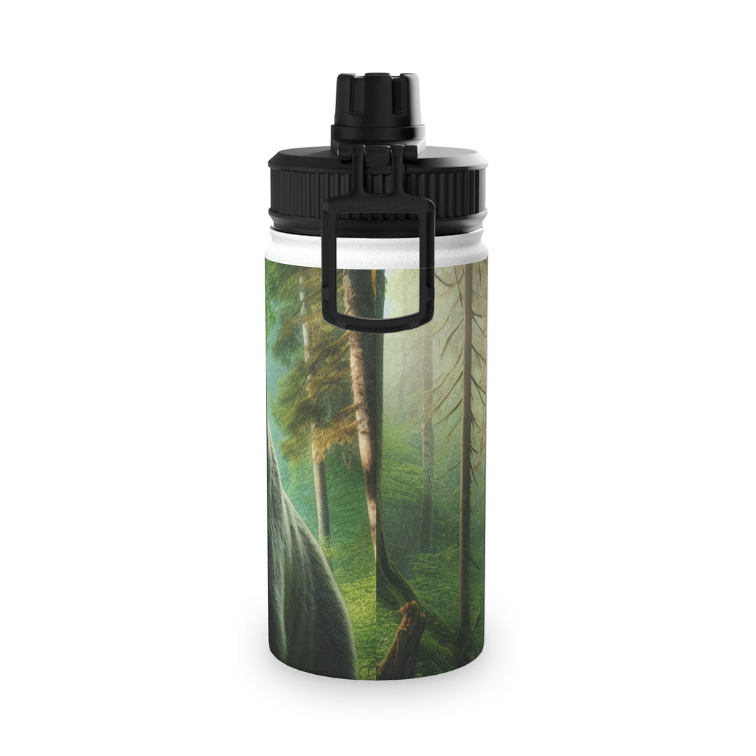 Bear Forest Adventure Stainless Steel Water Bottle with Sports Lid