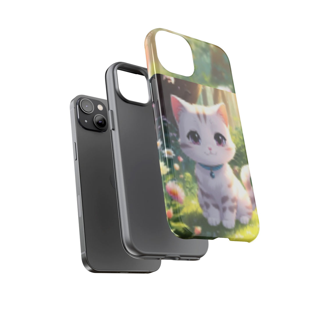 Cute Ai Cat Phone Case - Tough Protection with Floral Design for Cat Lovers