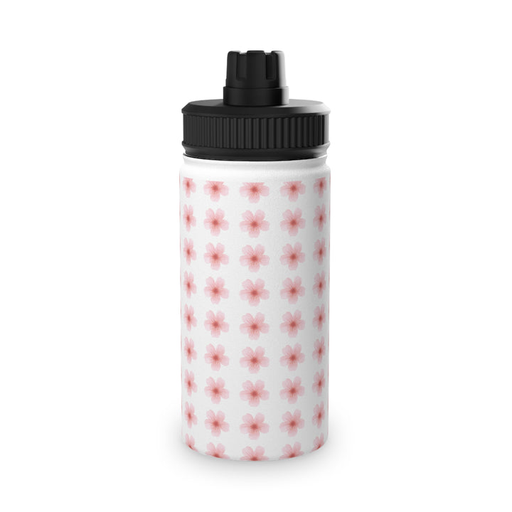 Chic Floral Stainless Steel Water Bottle with Sports Lid