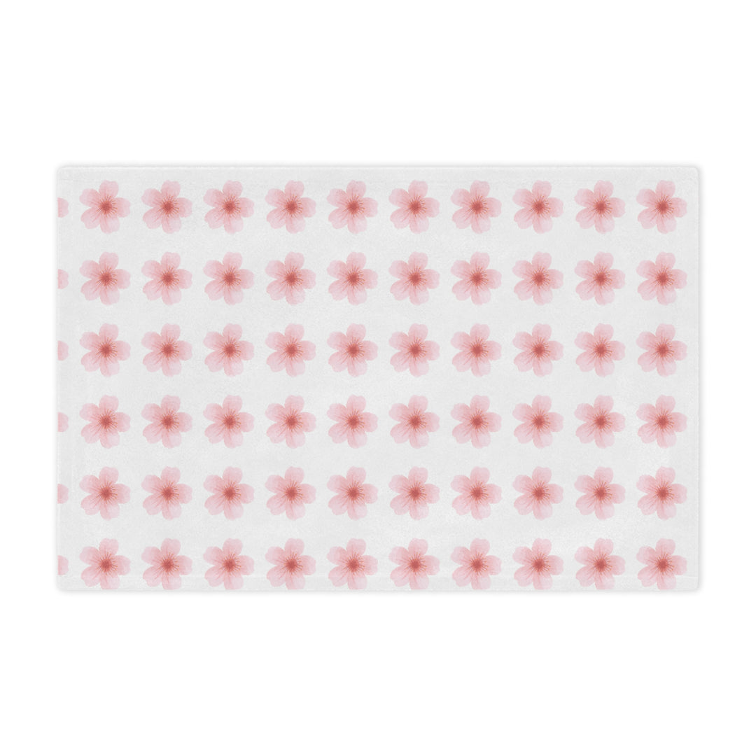 Cherry Blossom Minky Blanket - Cozy Floral Throw for Home Decor