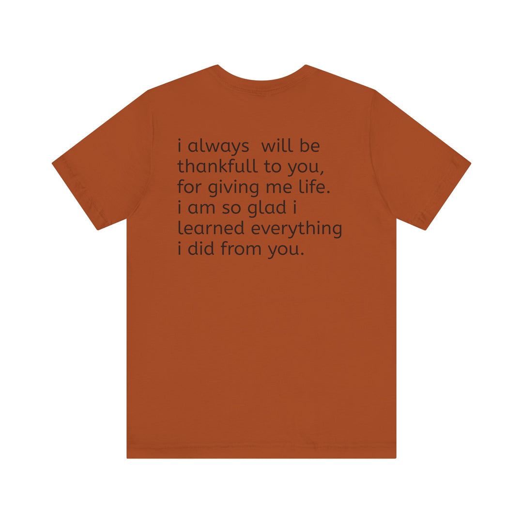 Love You Mom Short Sleeve Tee - Thankful Gift for Mother's Day
