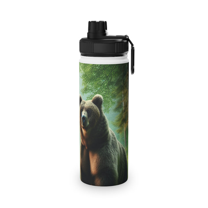 Bear Forest Adventure Stainless Steel Water Bottle with Sports Lid