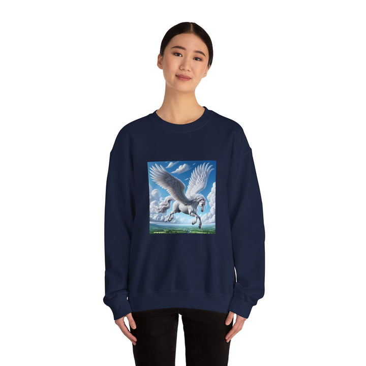 Mythical Pegasus Crewneck Sweatshirt, Cozy Unicorn Gift, Fantasy Apparel, Perfect for Fall, Unique Unisex Sweatshirt