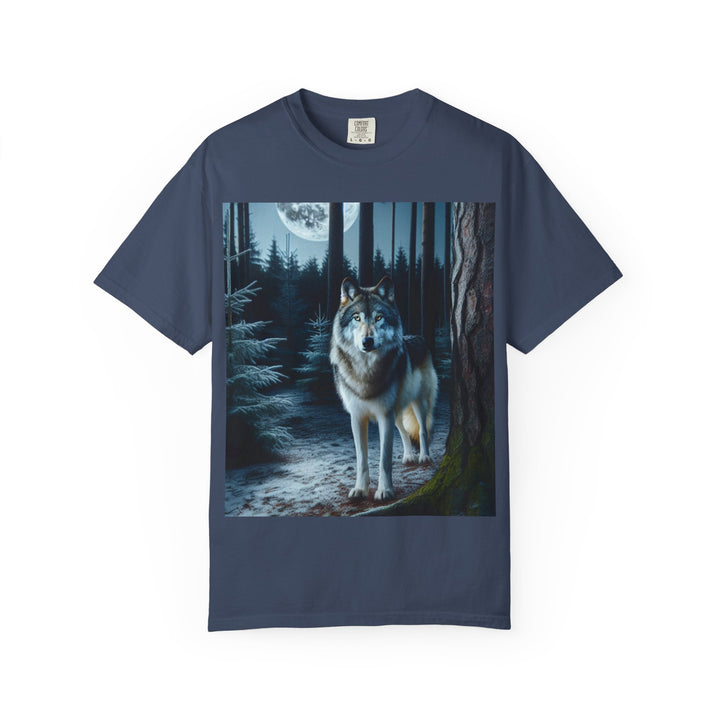 Moonlit Wolf Unisex Garment-Dyed T-shirt