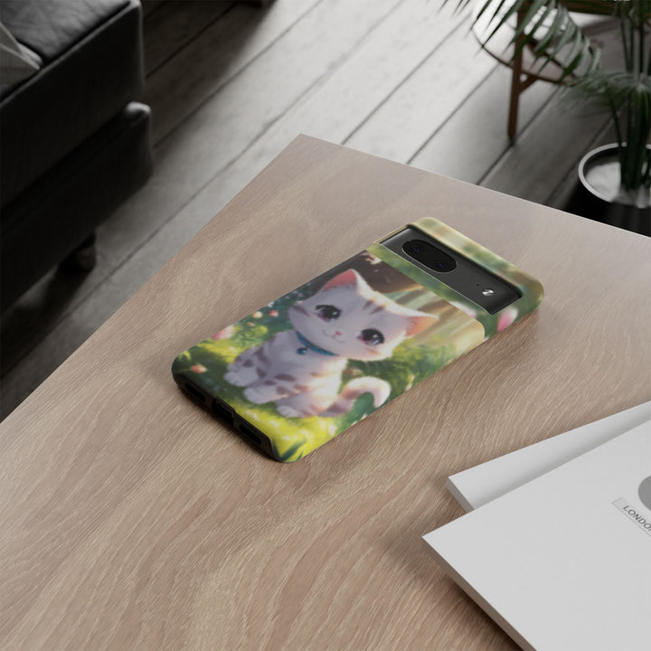 Cute Ai Cat Phone Case - Tough Protection with Floral Design for Cat Lovers