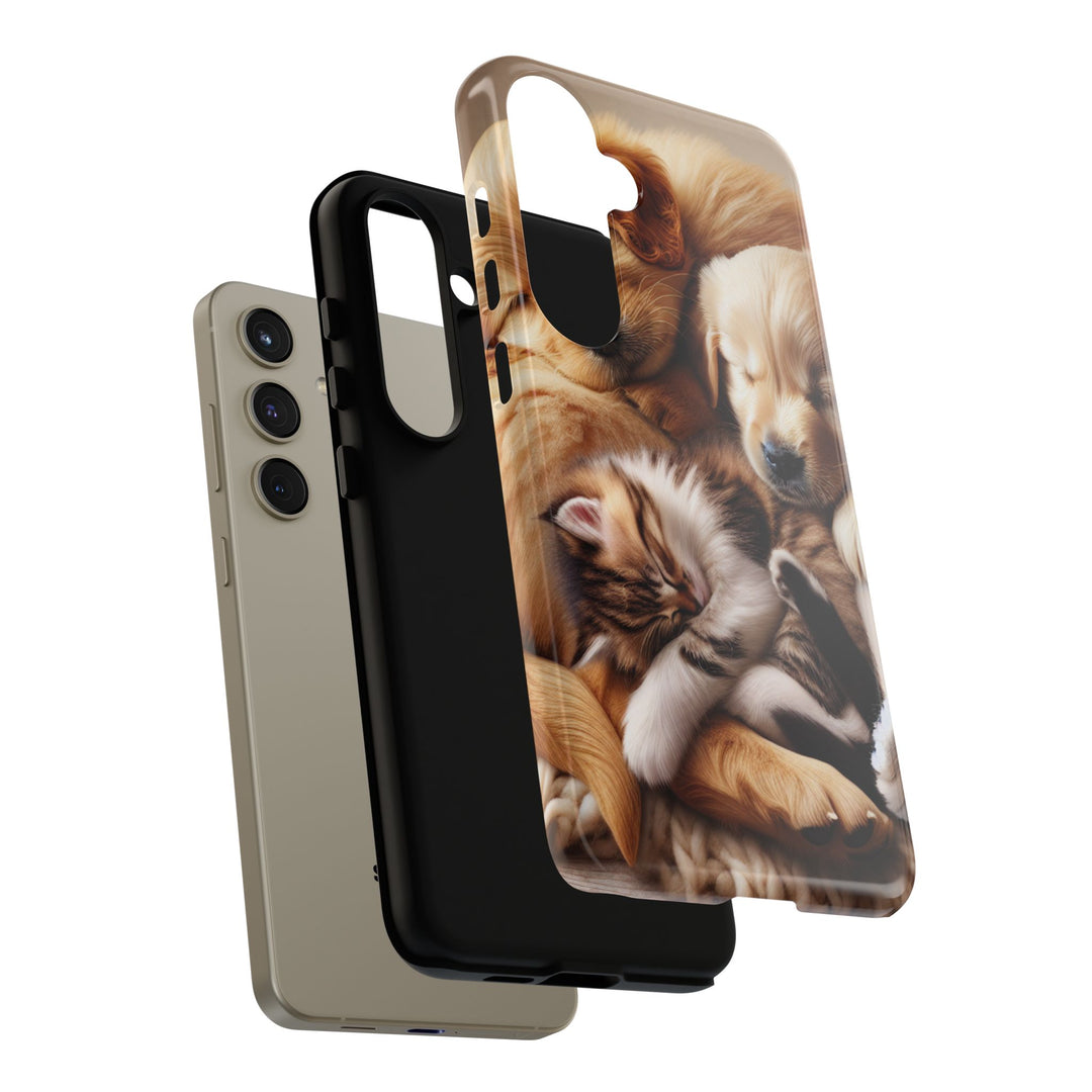Cute Pets Phone Case - Adorable Dog and Cat Design for Animal Lovers