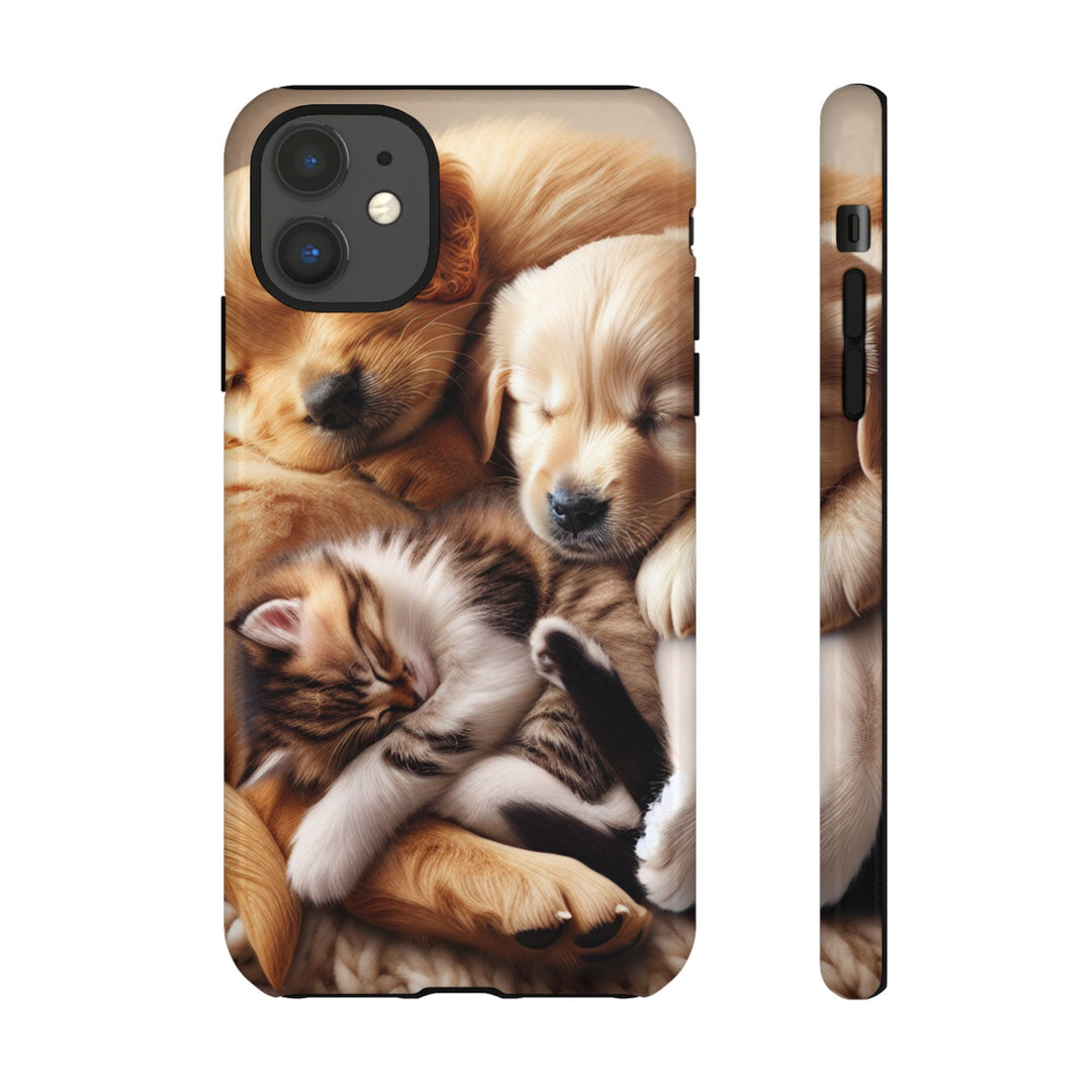 Cute Pets Phone Case - Adorable Dog and Cat Design for Animal Lovers