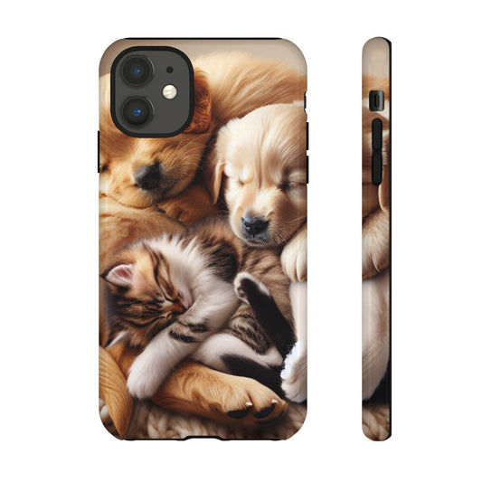 Cute Pets Phone Case - Adorable Dog and Cat Design for Animal Lovers
