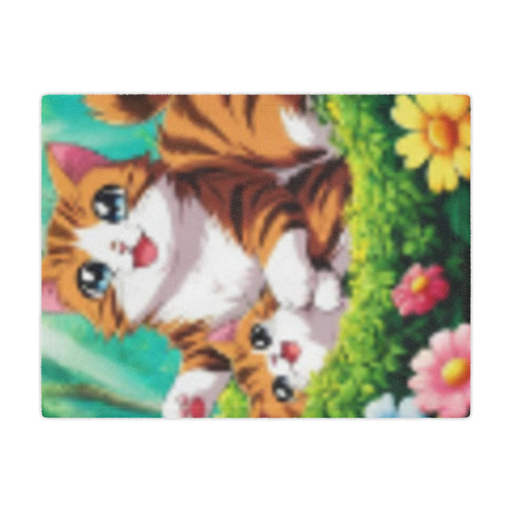 Cozy Cat Minky Blanket - Cute Kitten Design for Pet Lovers