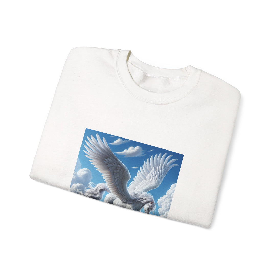 Mythical Pegasus Crewneck Sweatshirt, Cozy Unicorn Gift, Fantasy Apparel, Perfect for Fall, Unique Unisex Sweatshirt