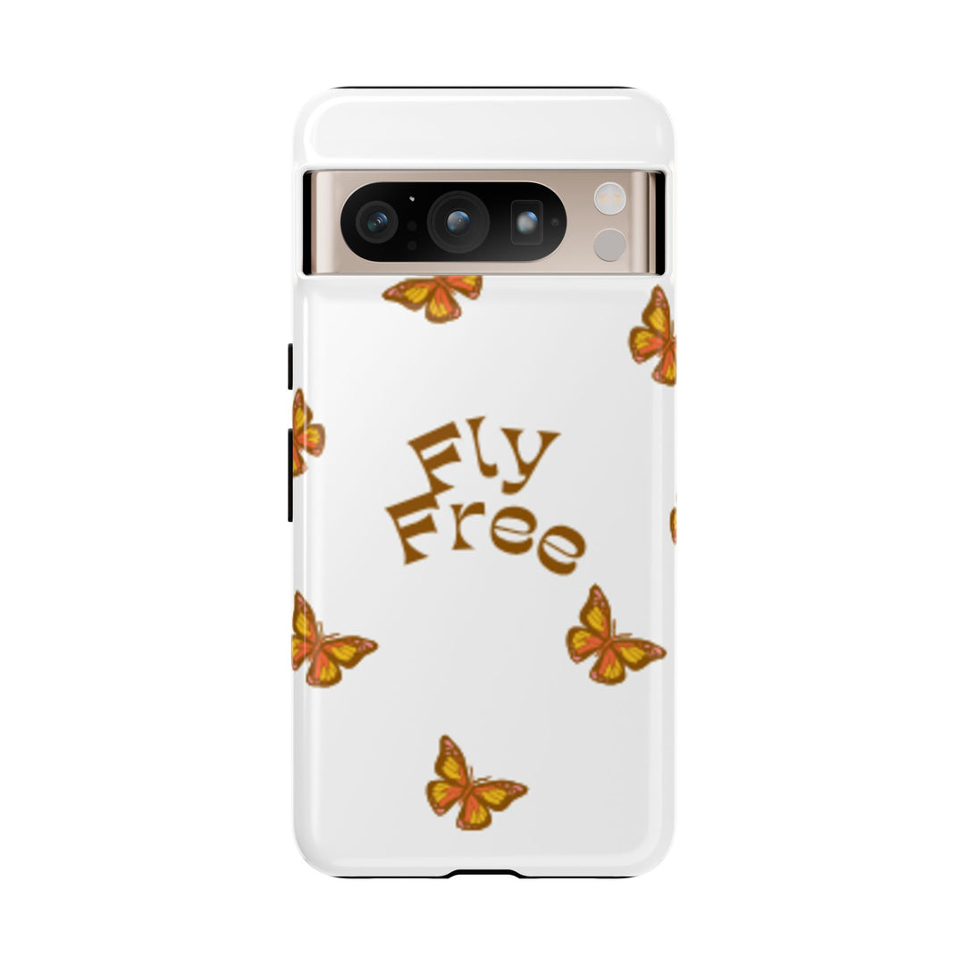Stylish Phone Case | 'Fly Free' Butterfly Design | Unique Tough Cases