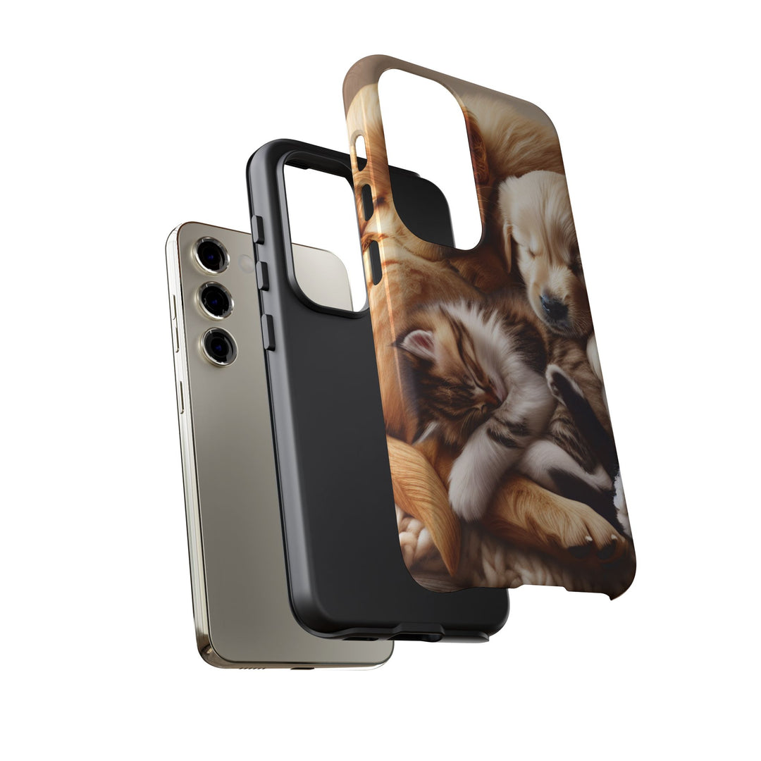 Cute Pets Phone Case - Adorable Dog and Cat Design for Animal Lovers