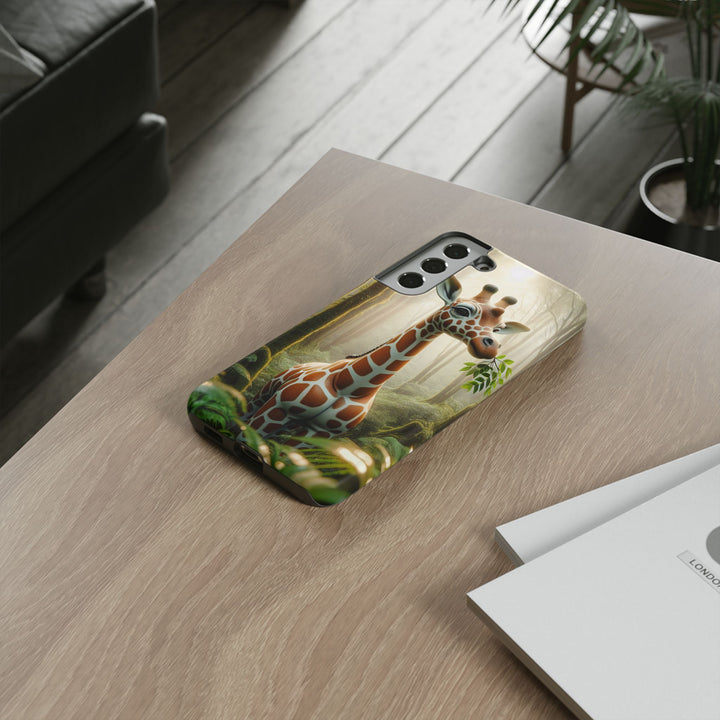 Giraffe Tough Phone Case - Cute Animal Design for Nature Lovers
