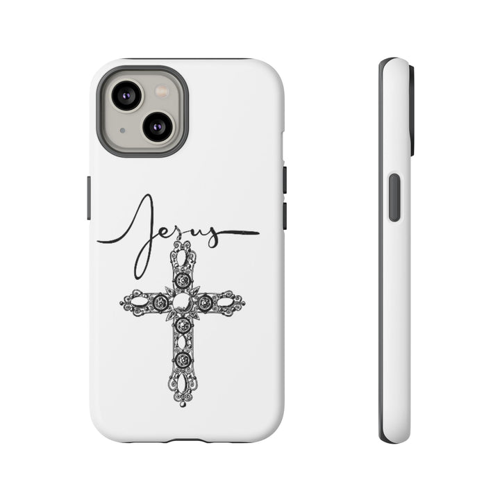 Stylish Tough Case with Jesus Design - Faith-Inspired Phone Cover, Christian Gift, Custom Phone Accessory, Unique Cell Phone Case