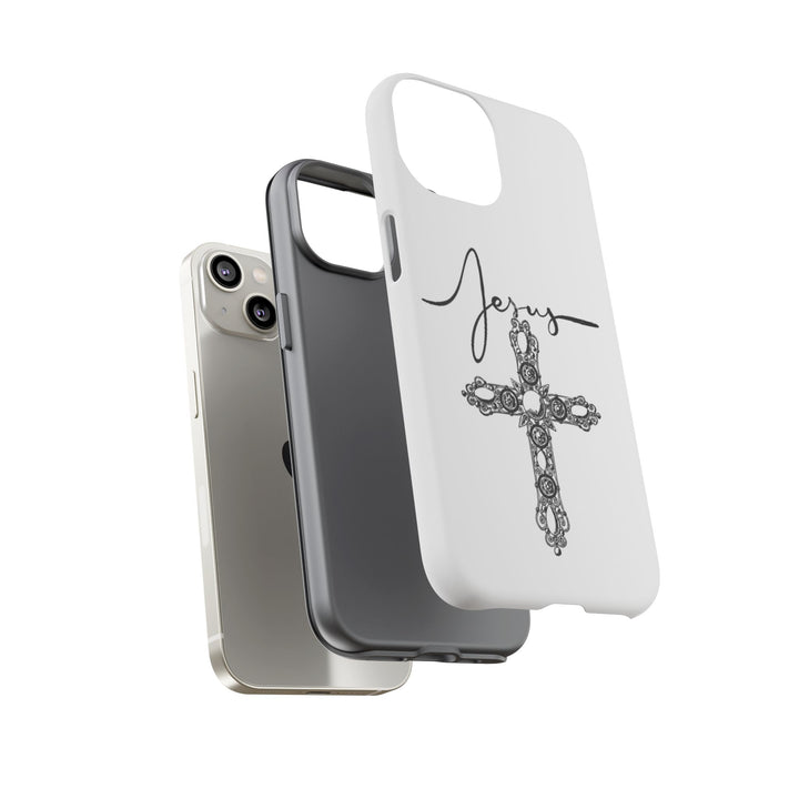 Stylish Tough Case with Jesus Design - Faith-Inspired Phone Cover, Christian Gift, Custom Phone Accessory, Unique Cell Phone Case