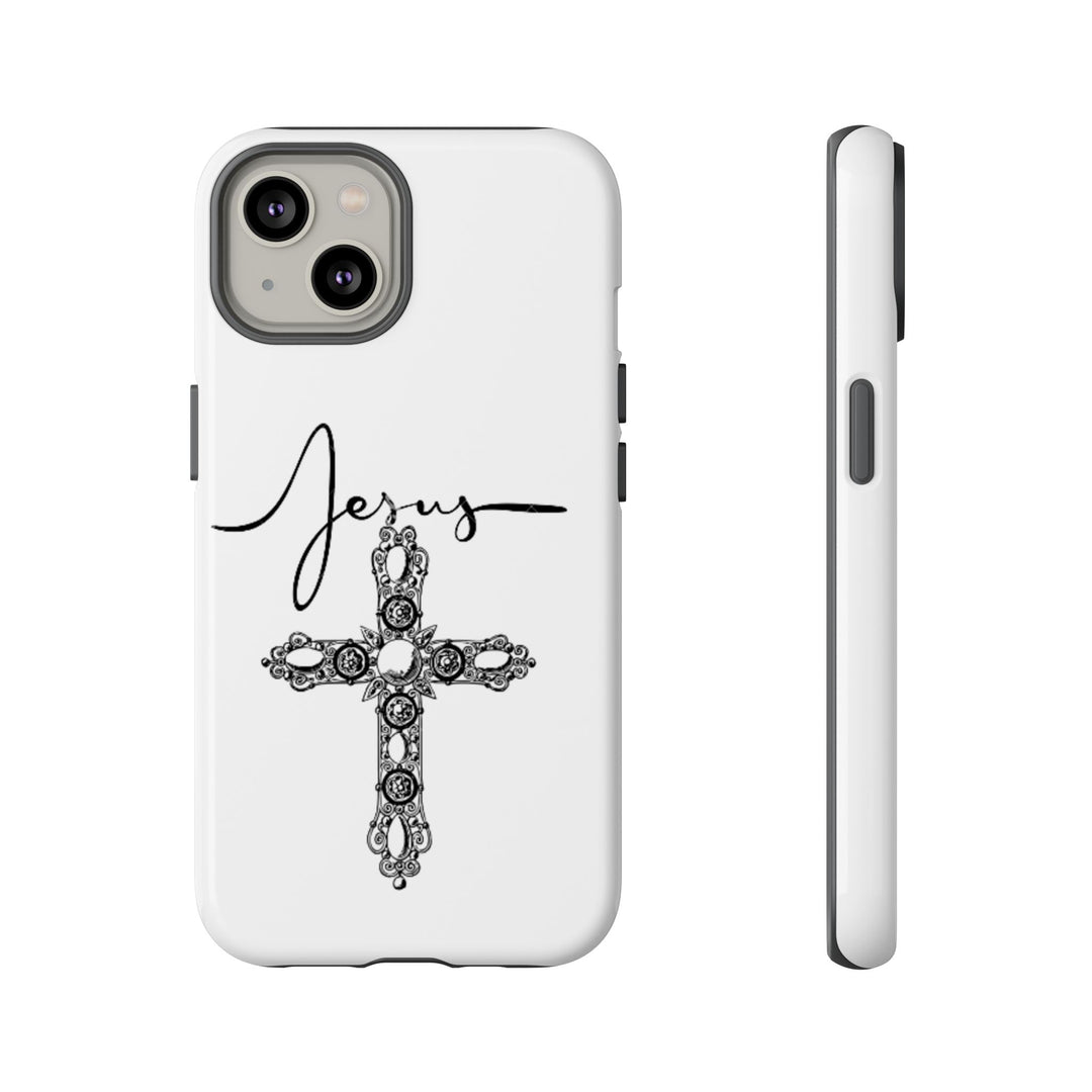 Stylish Tough Case with Jesus Design - Faith-Inspired Phone Cover, Christian Gift, Custom Phone Accessory, Unique Cell Phone Case
