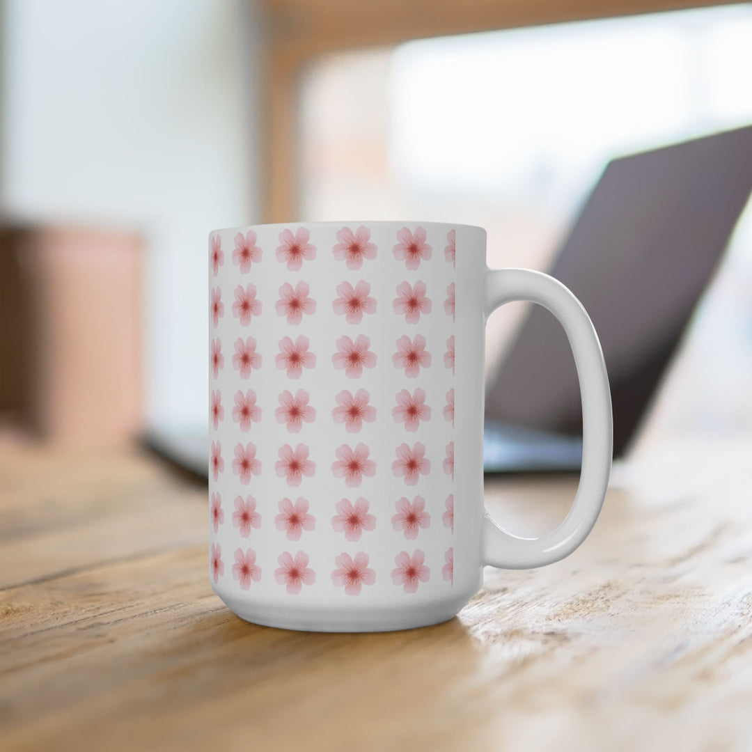 Blossom Print Ceramic Mug | Floral Coffee Cup | 11oz & 15oz