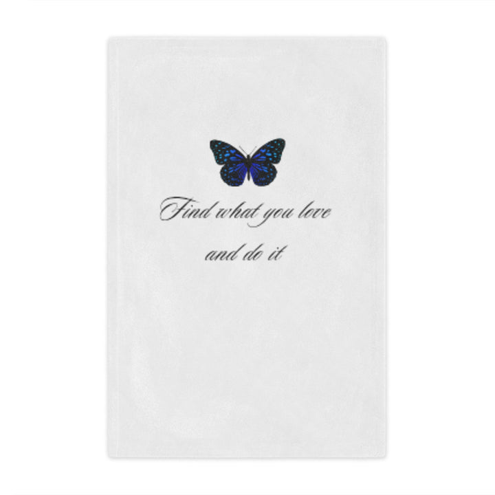 Inspirational Minky Blanket - Find What You Love butterfly, Cozy Throw for Home