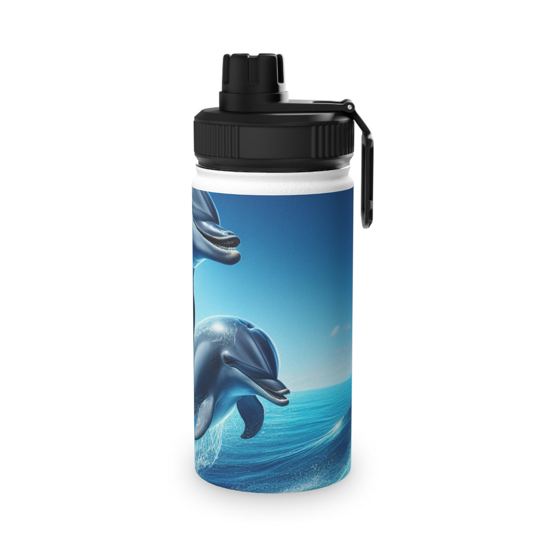 Dolphin Splash Stainless Steel Water Bottle, Perfect for Athletes, Ocean Lovers, Eco-Friendly Gift, Summer Adventure, Hydration on-the-go