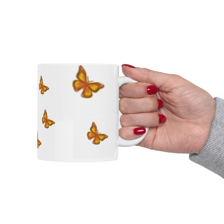 Fly Free Butterfly Ceramic Mug - Inspiring Coffee Cup for Nature Lovers