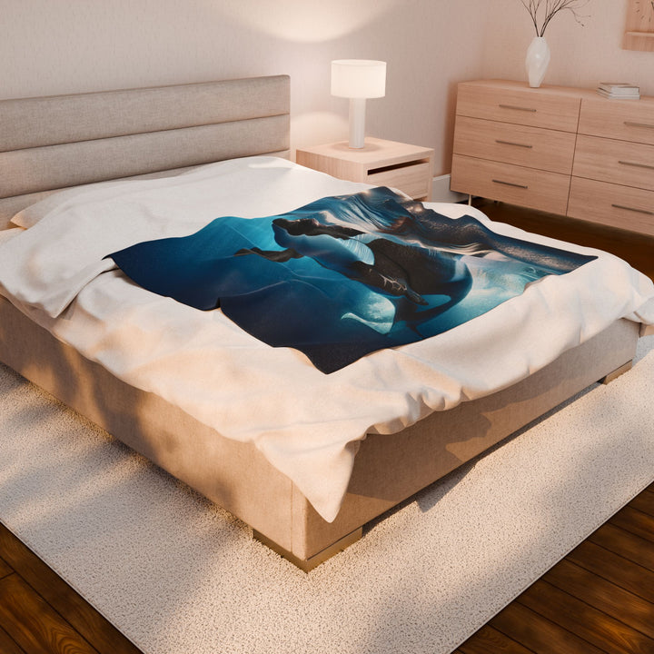 Cozy Orca Velveteen Plush Blanket - Perfect for Ocean Lovers