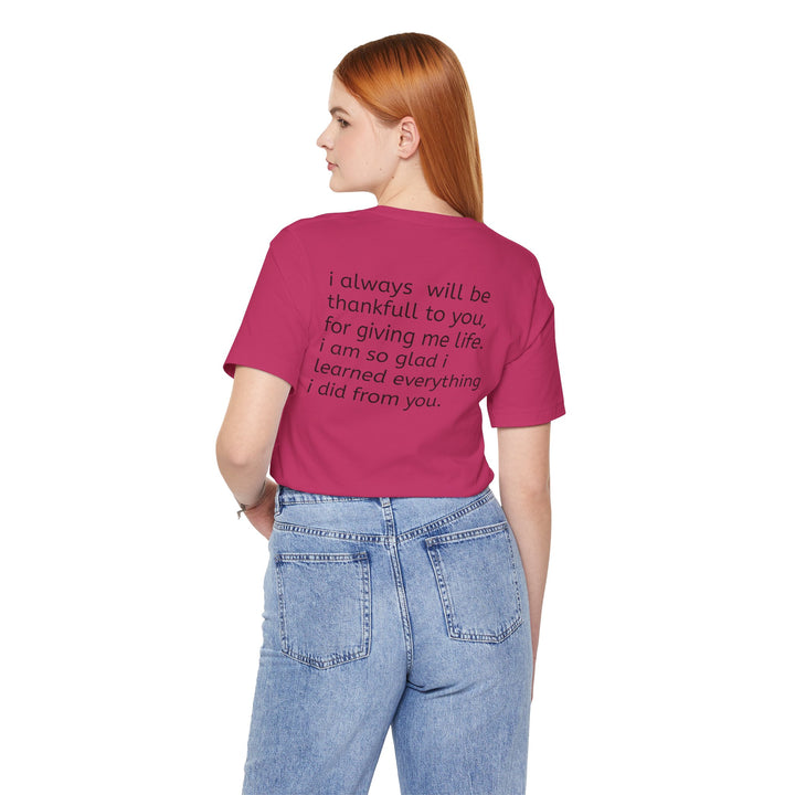 Love You Mom Short Sleeve Tee - Thankful Gift for Mother's Day