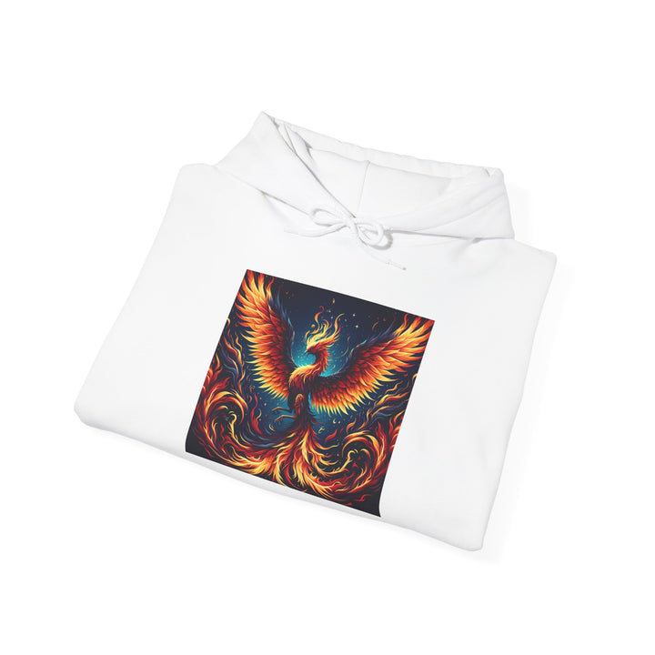 Vibrant Phoenix Graphic Hoodie, Cozy Spiritual Sweatshirt, Unisex Casual Apparel, Perfect Gift for All Occasions, Warm Layering Piece