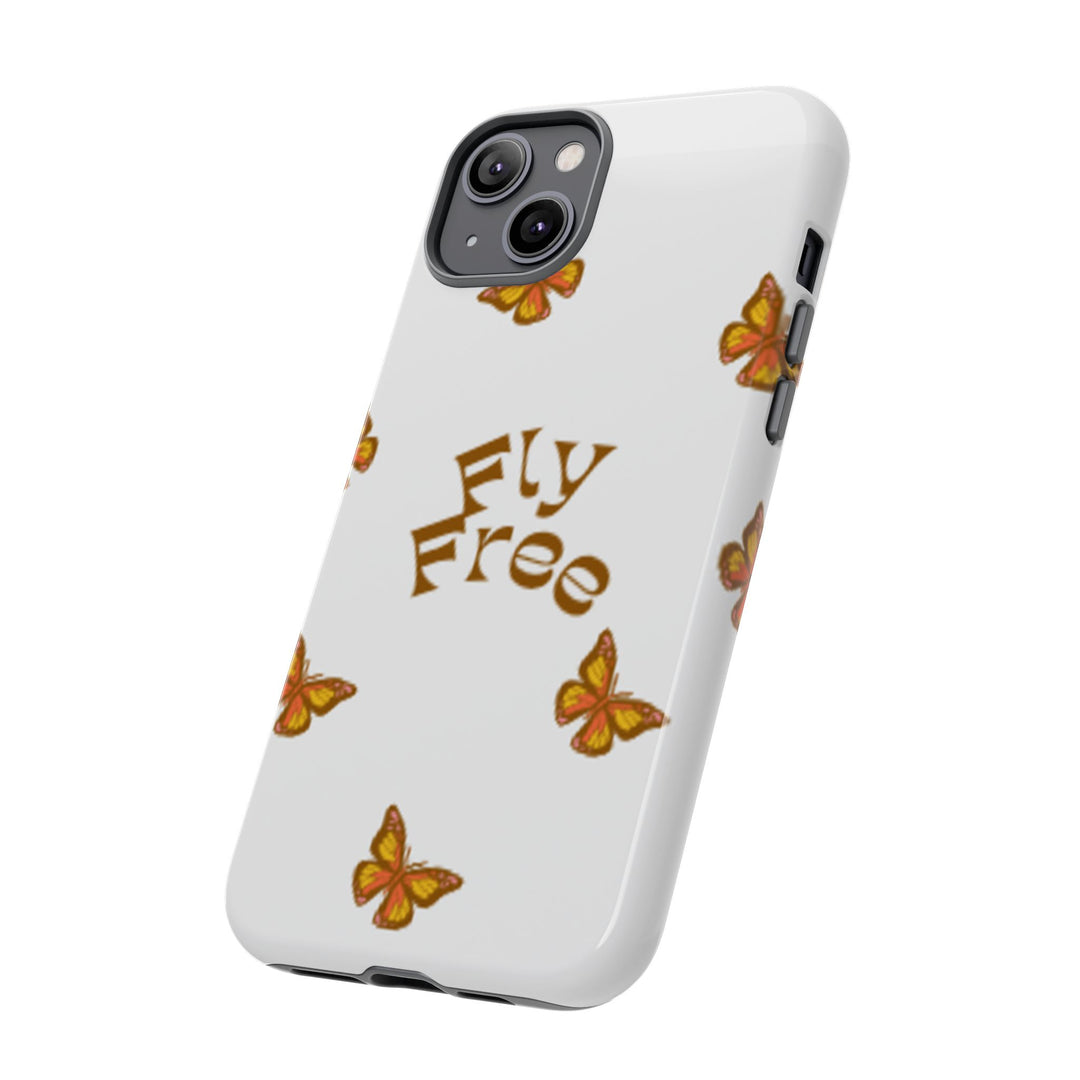 Stylish Phone Case | 'Fly Free' Butterfly Design | Unique Tough Cases
