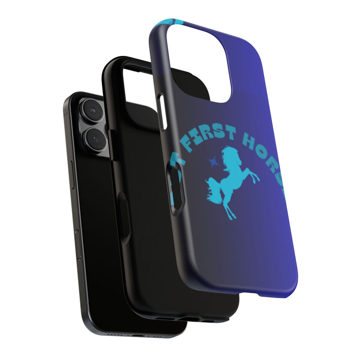 But First Horses Phone Case – Durable Tough Case for Horse Lovers