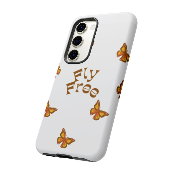 Stylish Phone Case | 'Fly Free' Butterfly Design | Unique Tough Cases