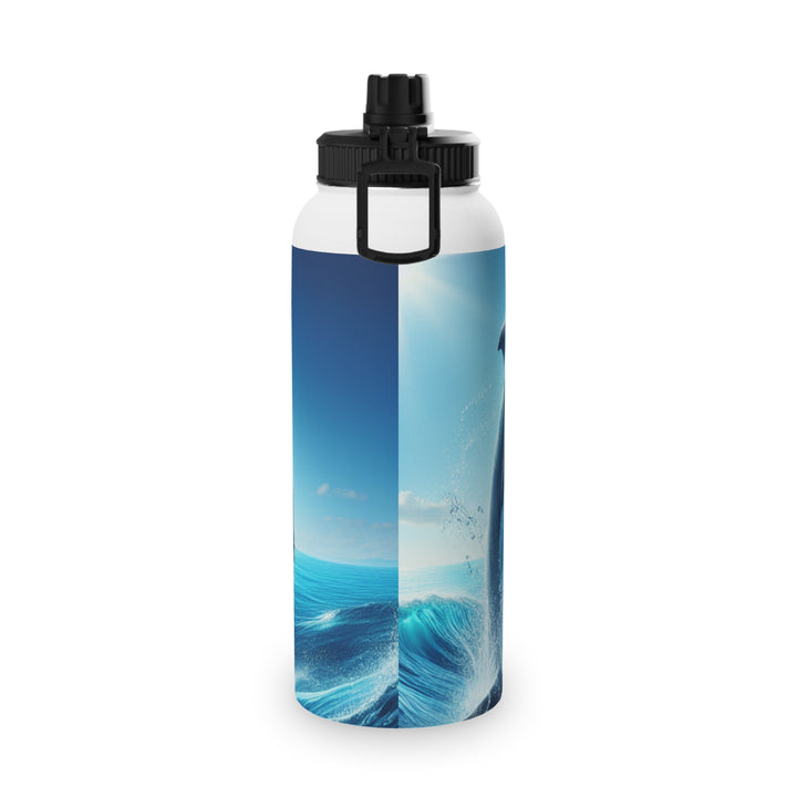 Dolphin Splash Stainless Steel Water Bottle, Perfect for Athletes, Ocean Lovers, Eco-Friendly Gift, Summer Adventure, Hydration on-the-go