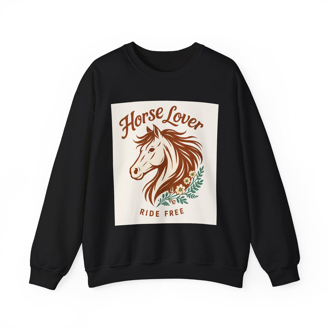 Cozy Horse Lover Sweatshirt, Equine Enthusiast Apparel, Perfect Gift for Equestrians, Casual Comfort, Horseback Riding Fashion