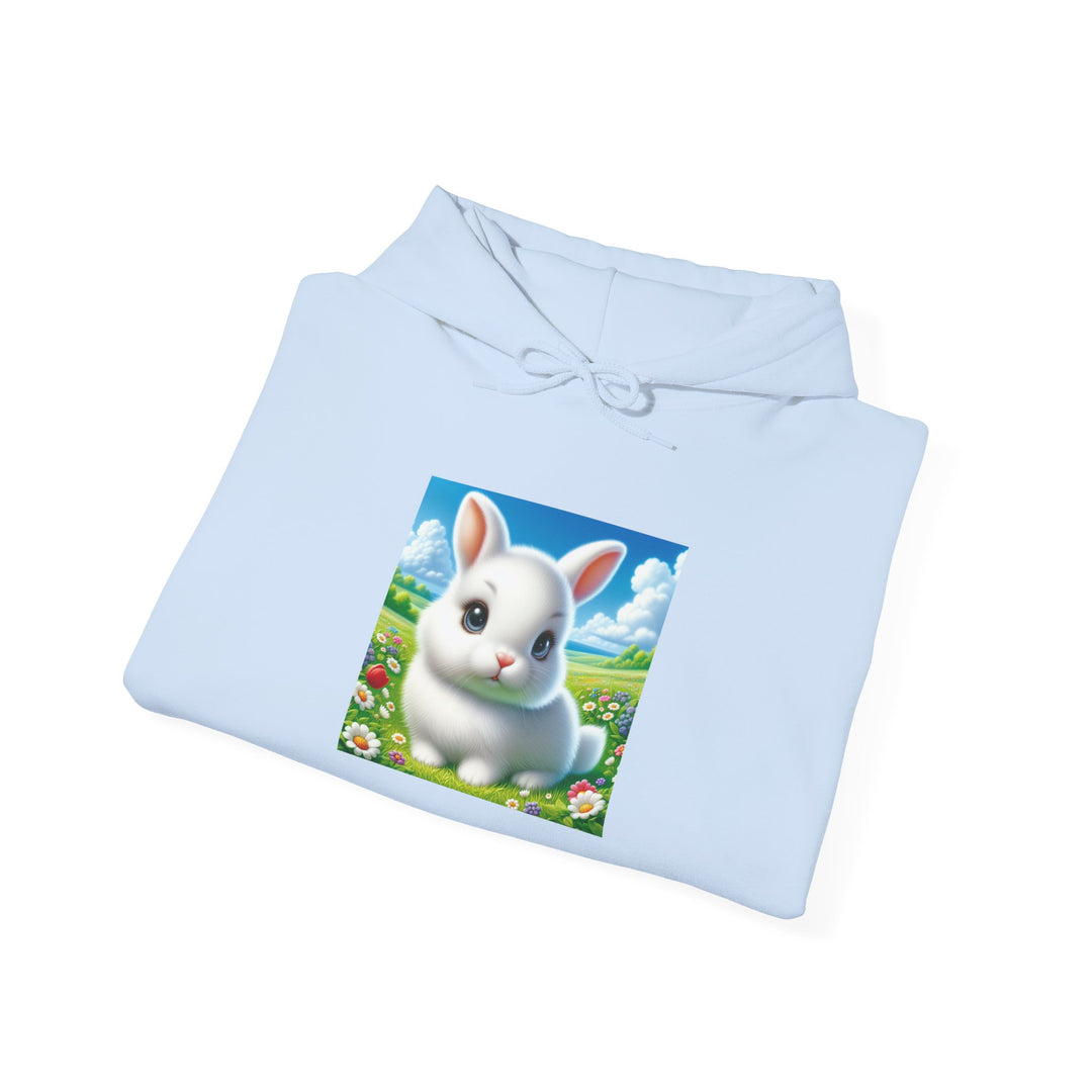 Cute Bunny Hooded Sweatshirt for Animal Lovers, Cozy Apparel for Spring, Easter Gift, Gift for Kids, Casual Wear