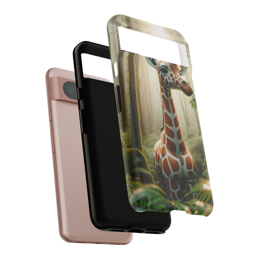 Giraffe Tough Phone Case - Cute Animal Design for Nature Lovers