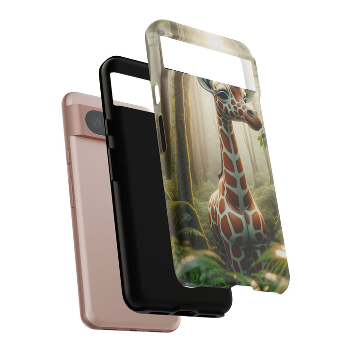 Giraffe Tough Phone Case - Cute Animal Design for Nature Lovers