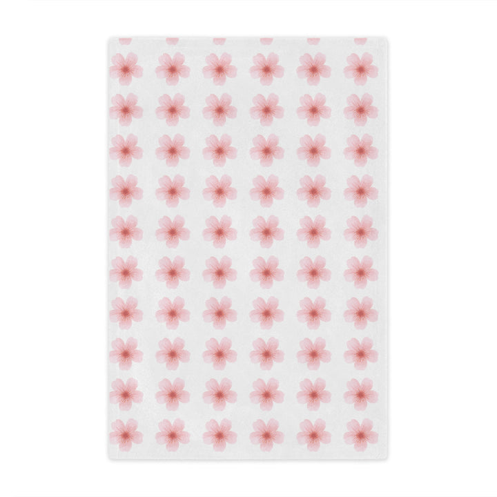 Cherry Blossom Minky Blanket - Cozy Floral Throw for Home Decor