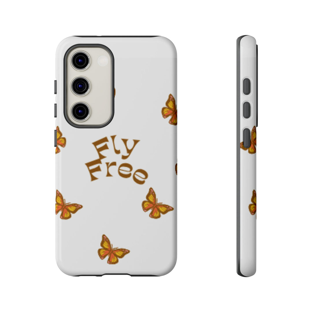 Stylish Phone Case | 'Fly Free' Butterfly Design | Unique Tough Cases