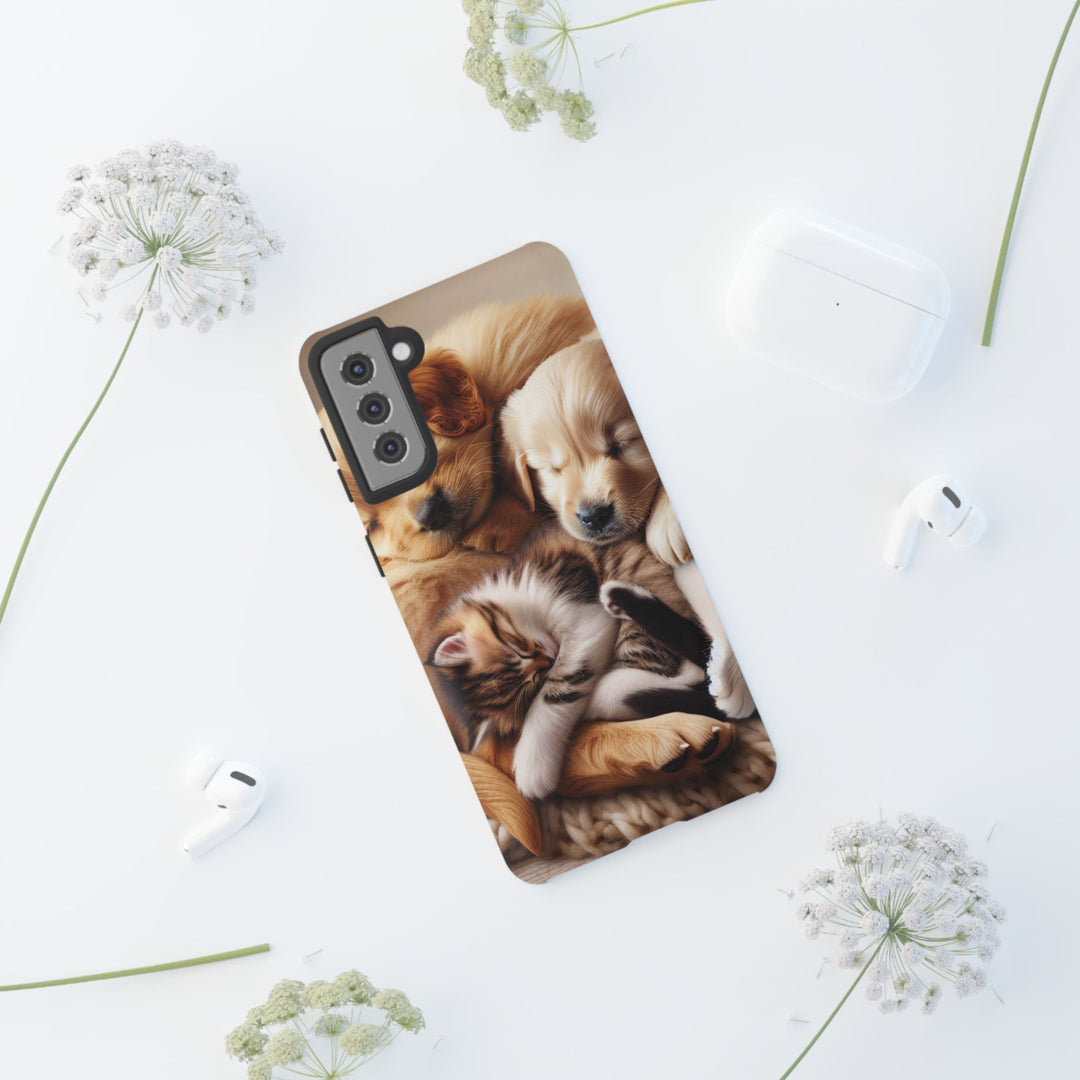 Cute Pets Phone Case - Adorable Dog and Cat Design for Animal Lovers