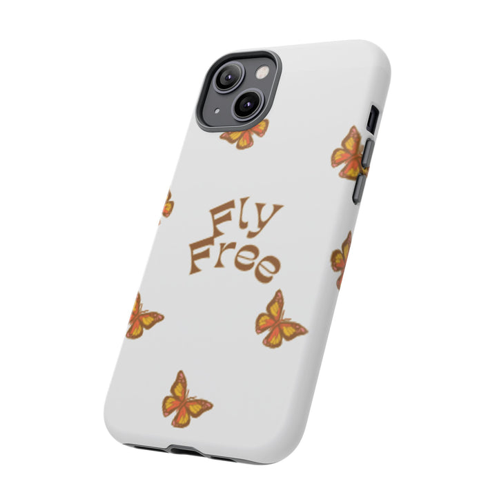 Stylish Phone Case | 'Fly Free' Butterfly Design | Unique Tough Cases