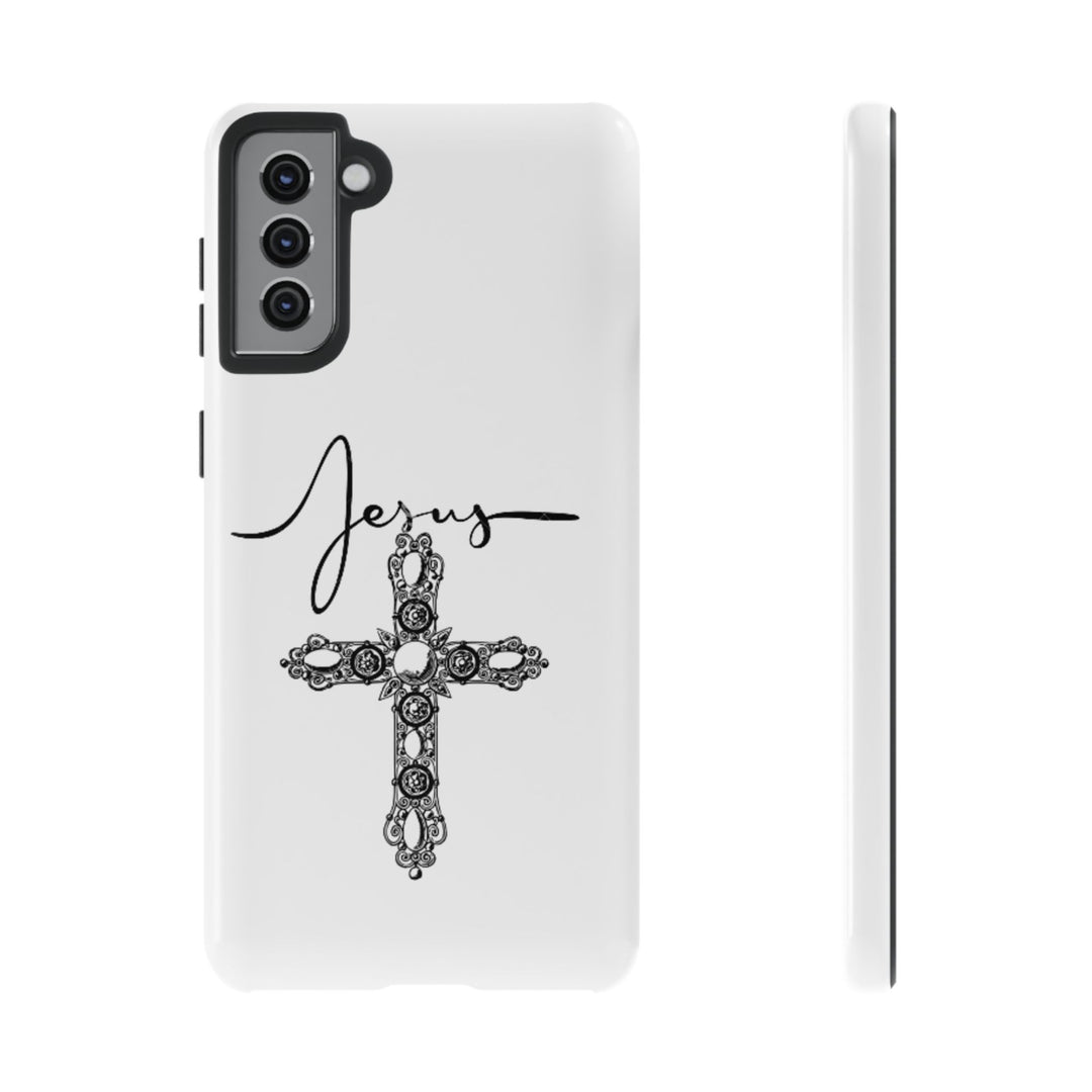 Stylish Tough Case with Jesus Design - Faith-Inspired Phone Cover, Christian Gift, Custom Phone Accessory, Unique Cell Phone Case