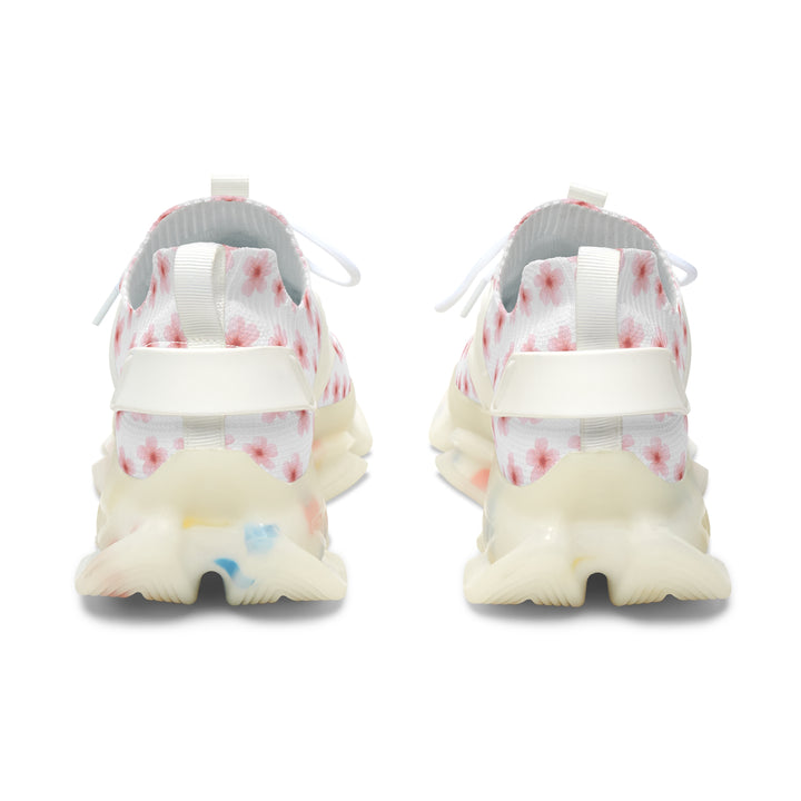Women's Floral Mesh Sneakers - Lightweight Comfort for Active Lifestyle