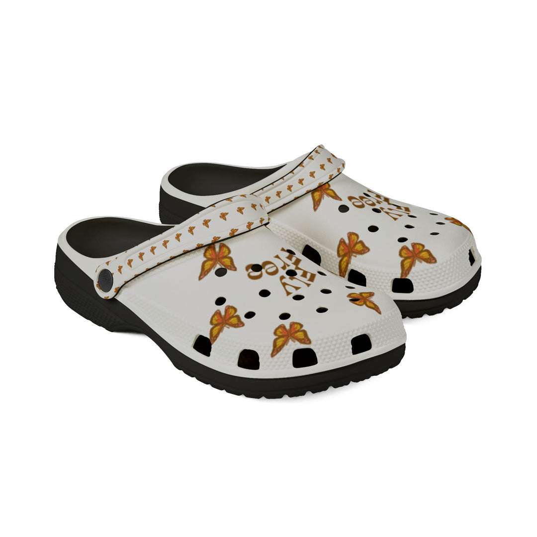 Fly Free EVA Foam Clogs - Butterflies Design for Comfortable Everyday Wear