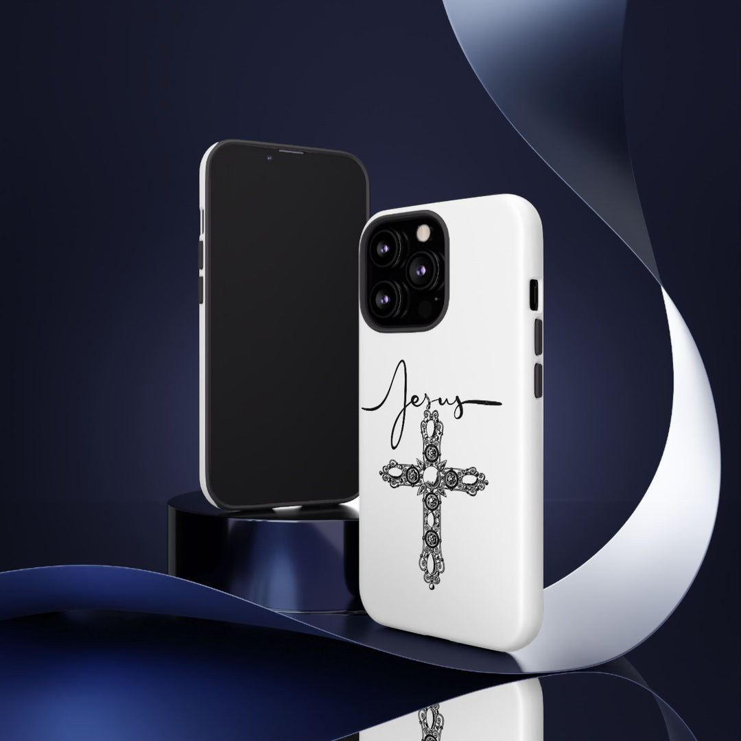 Stylish Tough Case with Jesus Design - Faith-Inspired Phone Cover, Christian Gift, Custom Phone Accessory, Unique Cell Phone Case