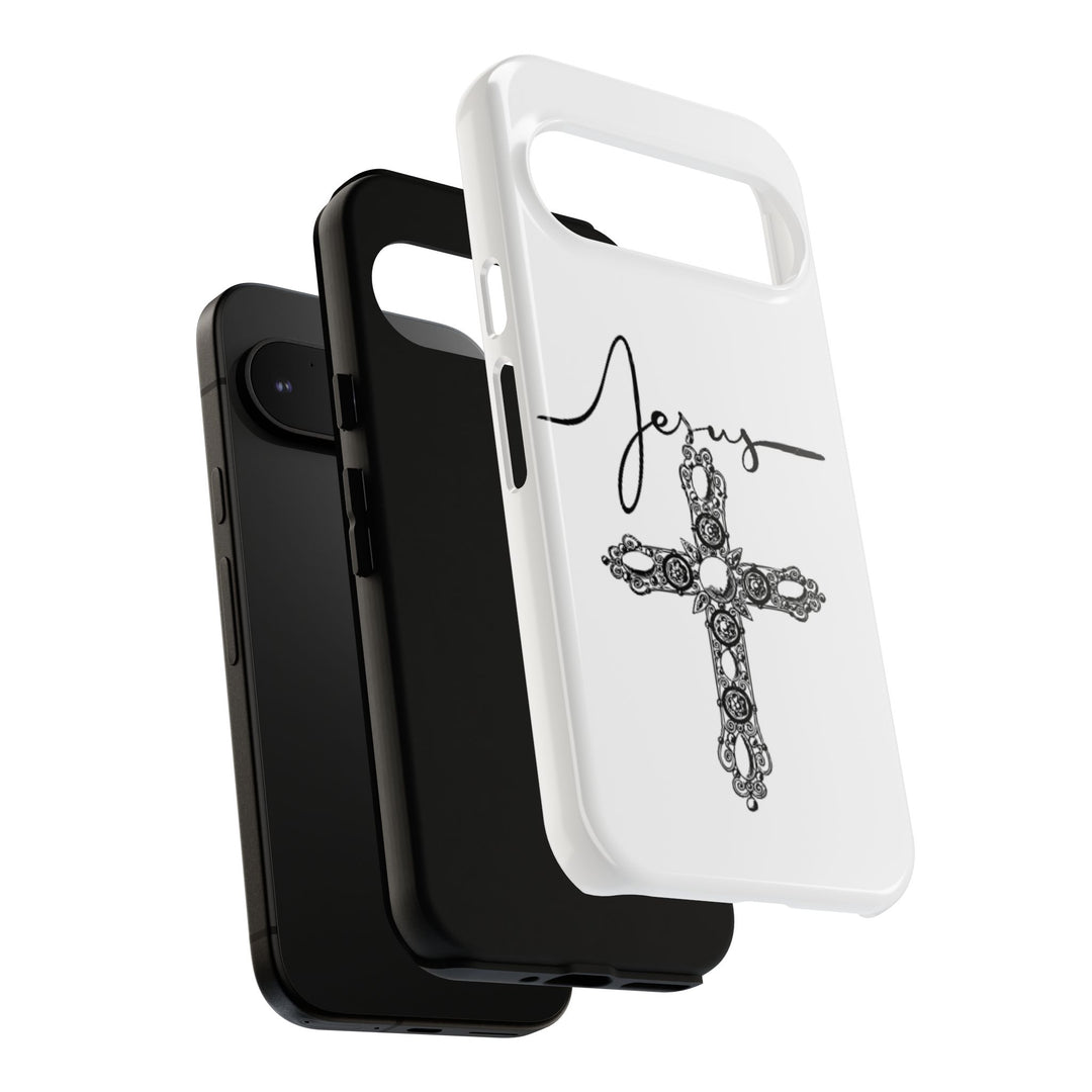 Stylish Tough Case with Jesus Design - Faith-Inspired Phone Cover, Christian Gift, Custom Phone Accessory, Unique Cell Phone Case