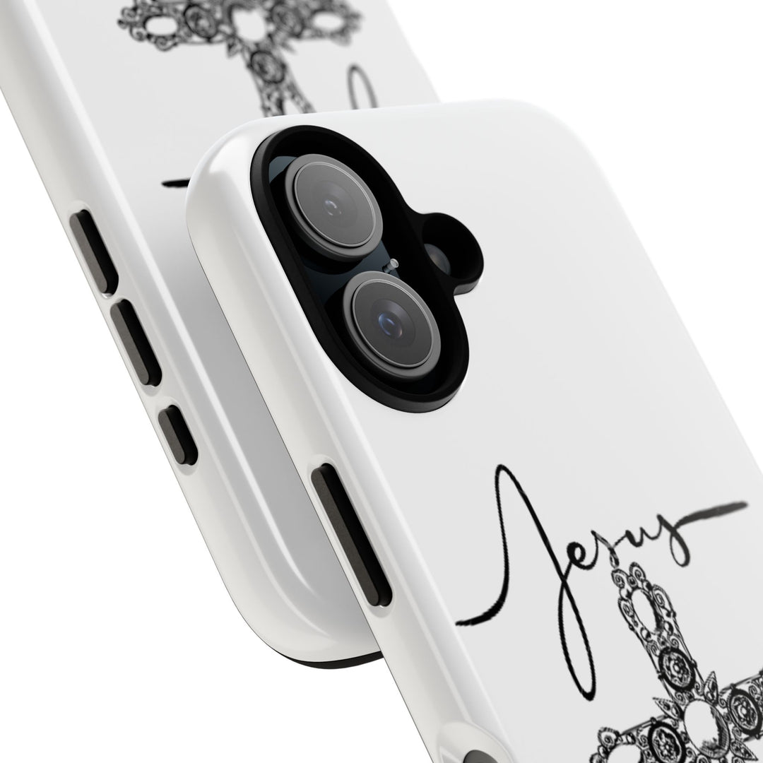 Stylish Tough Case with Jesus Design - Faith-Inspired Phone Cover, Christian Gift, Custom Phone Accessory, Unique Cell Phone Case